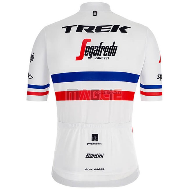 Maglia Trek Segafredo Campione Francia Manica Corta 2018 Bianco - Clicca l'immagine per chiudere